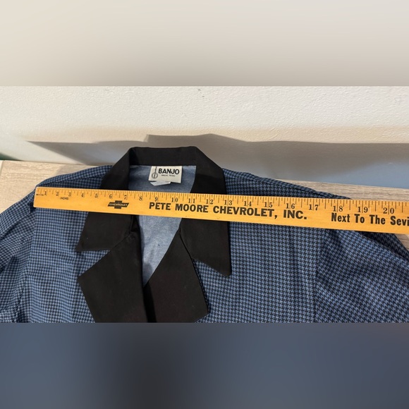 Vintage Banjo Jacket Western Rodeo Houndstooth Cropped Deadstock Size Large - Picture 5 of 11